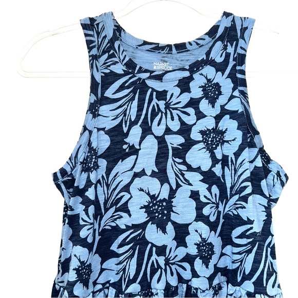 Blue Floral sleeveless Mini Dress - Picture 3 of 5